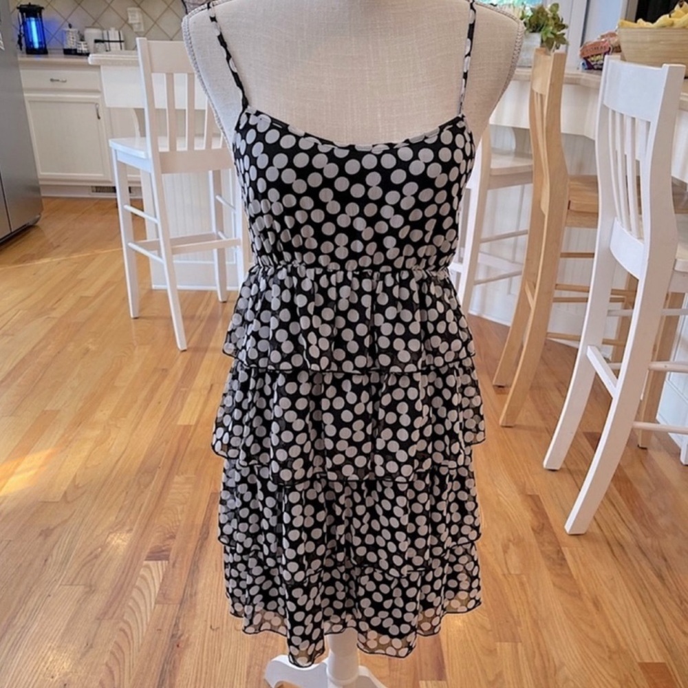 Modern Love black and white layered polka dot Y2K dress